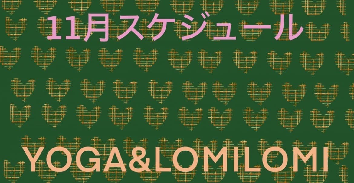 2026年11月ロミノヨガスタジオ　レッスンスケジュール